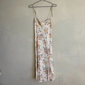 Reformation Long White Floral Juliette Dress Size 0